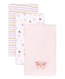 Spasilk Baby-Girls Newborn 3 Pack 100% Cotton Burp Cloths