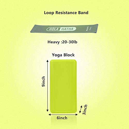 HolaHatha Yoga Block, 9’’x6’’x3’’ EVA Foam Block to Support and Deepen Poses, Improve Strength and Flexibility, Great for Yoga, Pilates, Workout, Fitness & Gym (Green, 9"x6"x3") - Thumbnail 2
