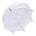 TINKSKY Lace Umbrella Parasol Romantic Wedding Umbrella Photograph (White)