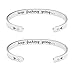 Joycuff Inspirational Bracelets Funny Gift for Her Friend Encouragement Jewelry Personalized Mantra Cuff Bangle Engraved Keep Going