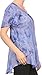 Sakkas 16483 - Hana Tie Dye Relaxed Fit Embroidery Cap Sleeves Peasant Batik Blouse / Top - Lilac - OS