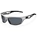 Siren Polarized Sports Sunglasses with TR90 Unbreakable Frame and Case – Black Frame Gray Lens Silver