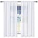 KEQIAOSUOCAI 2 Panels White Sheer Curtains 63 Inches Long Rod Pocket Light Weight Soft Sheer Voile Drapes Curtains for Basement Bathroom Bedroom Living Room Each is 52W x 63L