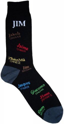 Jim Name Socks(How to say Jim in 8 different languages) Unique Fashion