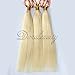 Dorabeauty Blonde Hair Bundles 4×4 Lace Closure with 3 Bundles #613 Platinum Blonde 100% Remy Human Hair (ST 14