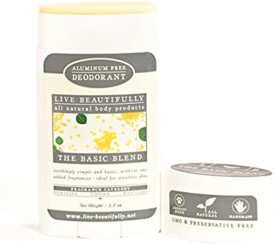 Live Beautifully Natural Deodorant - The Basic Blend - Aluminum Free