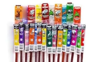 Jerky Dynasty The Ultimate 27-Piece Exotic Jerky Gift Set - Buffalo Bob's Wild Game Jerky Variety Pack - Exclusive Flavors, Hefty Discount, Great for Stocking Stuffer & Protein Snack - Farm-Raised