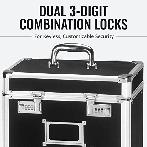 Vaultz Locking File Organizer Box 13.5 x 13.25 x 10.5 Inch Large