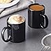 Y YHY Porcelain Coffee Mugs, 12 Ounces Mug Set for Coffee, Tea, Cocoa or DIY, Set of 6, Black