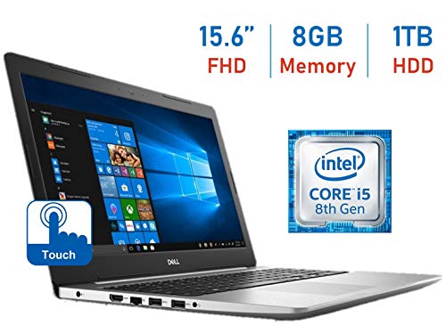 Dell Inspiron 5000 Premium FHD IPS 15.6″ Touchscreen Laptop PC, Intel Quad-Core i5-8250U (Beat i7-7500U), 8GB DDR4, 1TB HDD, Backlit Keyboard, HDMI, MaxxAudio, Bluetooth, Webcam, Windows 10