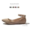 DailyShoes-Womens-Fashion-Adjustable-Ankle-Strap-Buckle-Pointed-Toe-Low-Wedge-Flat-Shoes