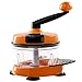 Migecon Manual Chopper Vegetable Hand-powered Crank Blender with 3 Blades Powerful Food Processor Apply to Onion Garlic Nuts Herbs for Salsa Salad Pesto Coleslaw Puree 6 Cups Capacity, Yellow