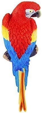 Tango the Wall Mountable 30cm Realistic Scarlet Macaw Parrot Bird Garden Ornament (Red)