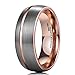 King Will 8mm Rose Gold Thin Line Tungsten Carbide Wedding Ring Dome Band Groove Center