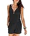 CZGBT Women Sleeveless Zipper Casual Jumpsuit Rompers Playsuit