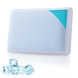 Cr Comfort & Relax Reversible Memory Foam Gel Pillow for Sleeping Cool - Standard Size (1-Pack)