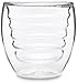 Curva Artisan Series Double Wall Beverage Glasses and Tumblers – Set of 4 Unique 8 oz Thermo Insulated Drinking Glasses