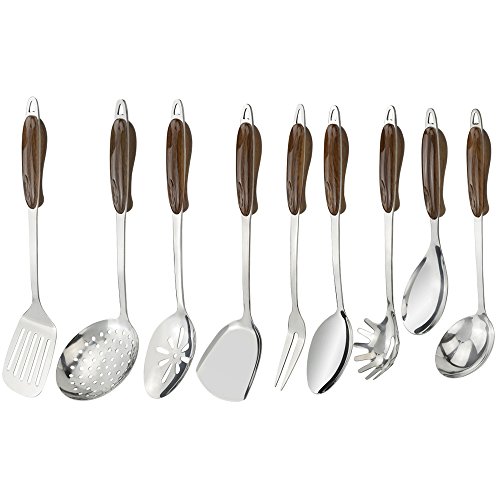 Cand 9-Piece Stainless Steel Kitchen Utensil Set, Cooking Utensils - Thumbnail 5