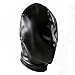 Adavidsource All-Inclusive Leather Head Hood Adult Restraints Hood Mask Nose Holes Breathable Bondage Mask for Unisex SM Flirting Head Mask