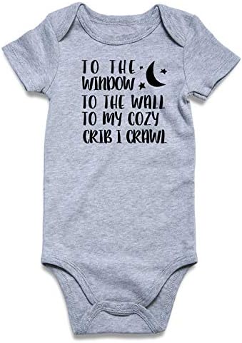 Cutemefy Baby Boys Girls Bodysuit Funny Infant Romper Jumpsuit Short Sleeve Outfit Summer Clothes (Size 0-18 Months)