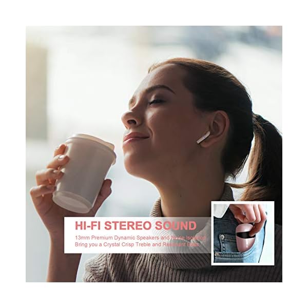 Wireless-Earbuds-Headphone-Bluetooth-50-in-Ear-Earphone-Touch-Control-with-Mic-RGB-Sweatproof-Noise-Canceling-USB-C-Quick-Charging-Case-Compatible-with-iPhoneAndroidPC-for-Sport-Work-RunningPink Sendowtek Wireless Earbuds Pink Bluetooth in Ear Headphone Touch Control with Mic RGB Sweatproof Noise Canceling…