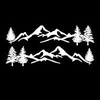 xxiaoTHAWxe Mountain Tree Car-Styling Vehicle Body 2 Side Skirt Decals Stickers Decoration - White