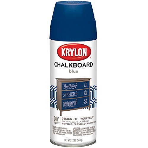 Krylon I01804000 Chalkboard Blue Matte Spray Paint 12 Ounce