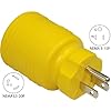 Conntek-Locking-Adapter-with-15-Amp-125-Volt-Male-Plug-To-20-Amp-Female-Connector