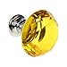Cabinet Knobs,YIFAN 10Pcs 30mm Crystal Glass Diamond Shape Cabinet Knobs Cupboard Drawer Pull Handles - Yellow