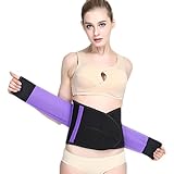 LAFEINA Women's Waist Trainer Belt for Body Shaper, Waist Cincher Trimmer for An Hourglass Shaper (Large, Purple)