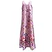 Summer Womens Long Dress 2020 New Beach Gown Sexy Deep V Neck Tank Top Loose Dress Boho Print by Mlide Hot Pinkthumb 4