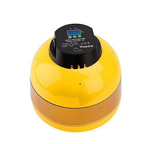 Yosoo 10 Eggs Mini Advance Innovators Model Eco Egg Hatching Egg Incubator Farm Circulated Air Incubator with Automatic Egg with a Separate Hygrometer/thermometer
