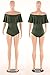 Dasbayla Women's Short Sleeve Romper One-Piece Bandage Ruffle Tops Bodysuits Leotard XL