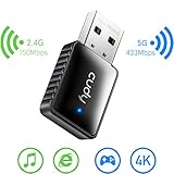 Cudy WU600 AC 600Mbps USB WiFi Adapter for PC, 5GHz / 2.4GHz WiFi Dongle, WiFi USB, USB Wireless Adapter for Desktop/Laptop - Mini Size, Auto Installation, Compatible with Windows XP/7/8/8.1/10