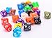 25 Count Assorted Pack of 10 Sided Dice - Multi Colored Assortment of D10 Polyhedral Dice