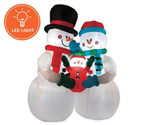 8FT Inflatable Snowman Family Indoor Outdoor Christmas Holiday Decorations