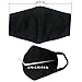 Marygel 5 Pcs Reusable Washable Activated Carbon Cotton Warm PM 2.5 Dust Masks Flu Masks(Black 5 Pcs)
