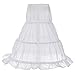 Dressy Daisy Girls 3-Hoop Crinoline Petticoat Slip Underskirt for Girl Dresses Length 30 Inches White