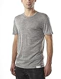Woolly Clothing Co Men's Merino Wool Short Sleeve Ultralight Crew (150 GSM) Large Grey