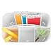 mDesign Office Supplies Desk Organizer Tote for Scissors, Pens, Pencils, Notepads - Small, White