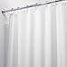 iDesign Fabric Shower, Modern Bath Curtain Liner for Master, Kid's, Guest Bathroom, Extra Wide, White