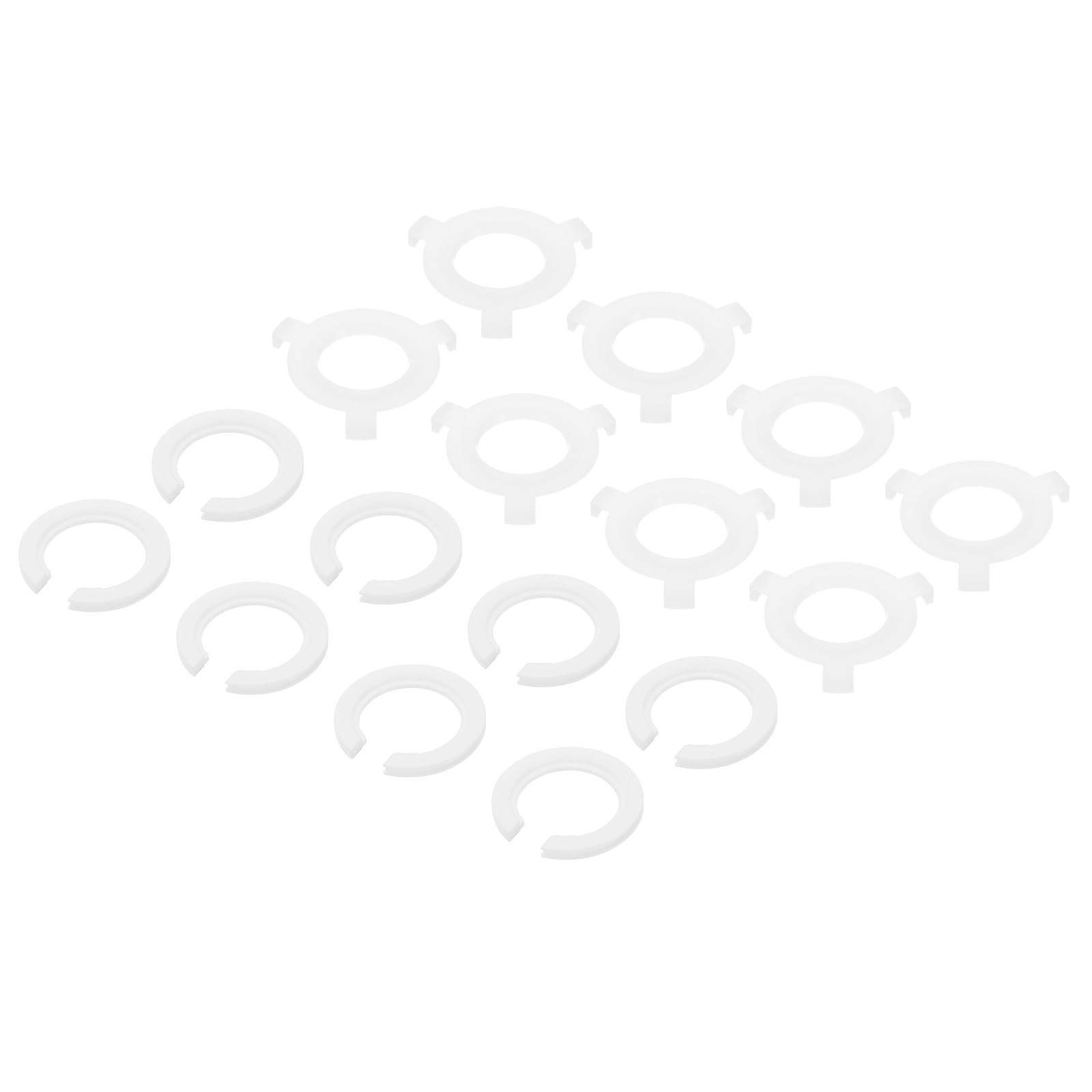 PATIKIL E27 to E14 Lamp Shade Rings, 16pcs Lamp Holder Adapter Ring Converter Reducer Fitting Light Fixtures Replacement, White