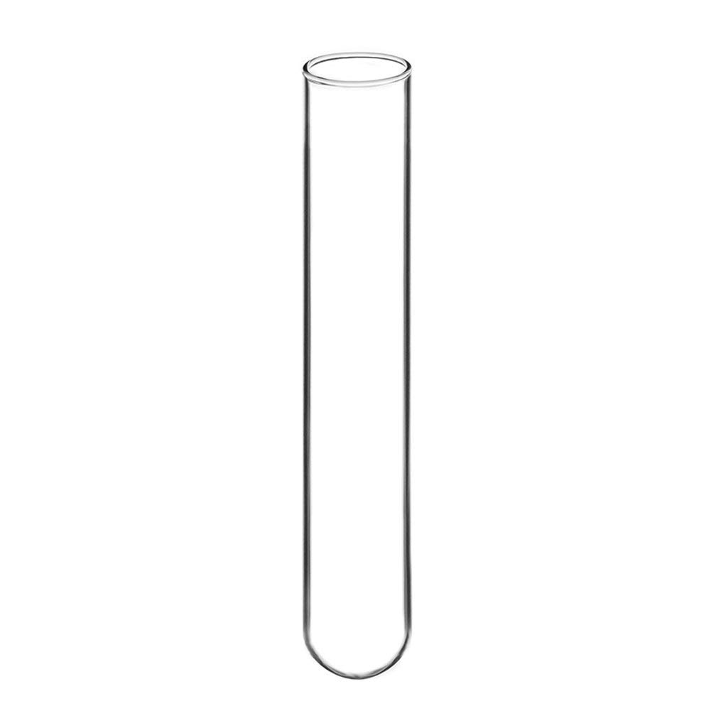 StonyLab Borosilicate Glass Round Bottom Test Tubes, 30mm OD X 165mm length (Pack of 15)