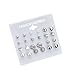 Auch 12 Pairs Dainty Crystal Pearl Stud Earrings in One Set,Silver