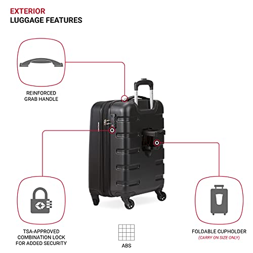 SWISSGEAR 7366 Hardside Expandable Luggage with Spinner Wheels (Carry