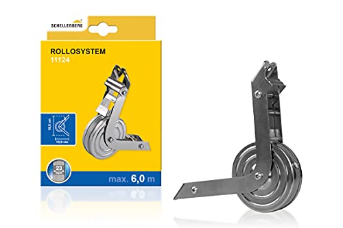 Schellenberg 11124 Surface-Mounted Belt Winder Metal Nickel-Plated