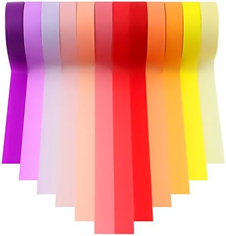 Washi Tape Set 12 Rolls Masking Decorative Tapes for DIY Scrapbooking Crafts Wrapping (Warm)