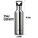 TOPOKO 25 Oz Stainless Steel Water Bottle Single-Layer Sports Bottle Flip Top Spout With Nylon Sleeve