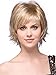 Women Wigs Short Curly Ombre Blonde Wigs Natural Heat Resistant Synthetic Wigs 10 Inch