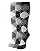 OSABASA Womens Casual Knee Socks 3Pairs Solid & Heart & Argyle &leopard Pattern Colors Fashion Socks